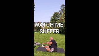 FAT GUY STRETCHING | Day 1 stretching to help my lower back