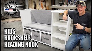 DIY Kid's Bookshelf With Reading Nook / Room Organization