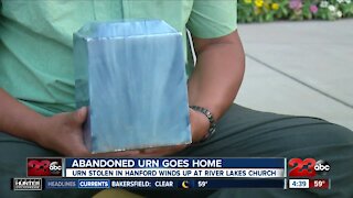 Abandoned urn goes home