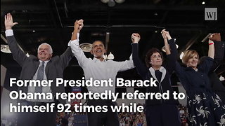 Obama Mentions Himself 92 Times While Campaigning for Fellow Democrat