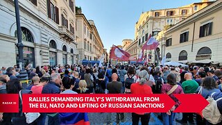 Rallies demanding Italy's withdrawal from the EU and NATO and the lifting of anti-Russian sanctions