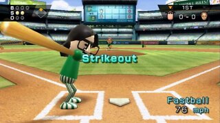 playing ~ wii ~ sports ~ baseball until the biif remotes hit home runs