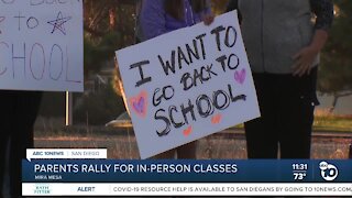 Parents rally for in-person classes