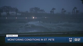 Storm conditions continue at St. Pete Pier