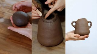 Handbuilt a Vase #Shorts #Pottery #Clay