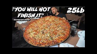 Undefeated 40" Pizza Challenge (25 Pounds)! The Biggest Pizza Challenge In Canada | Man Vs Food