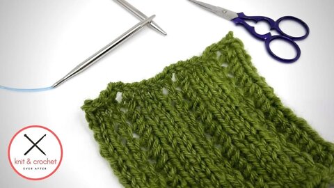 Taveling “V”s Knit Stitch Tutorial - Great Reversible Fabric