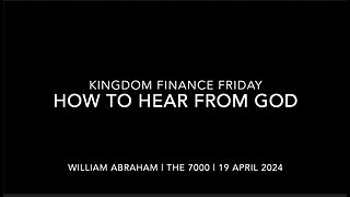 KFF How to Hear from God and intro to Hennie Viljoen's Africa Projects 19 April 2024