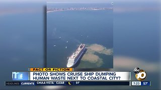 Cruise ship dumped human waste next to city?