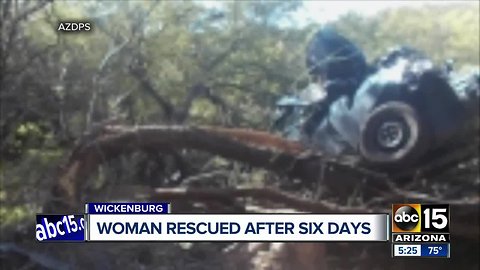 Woman found alive days after crashing vehicle in Wickenburg