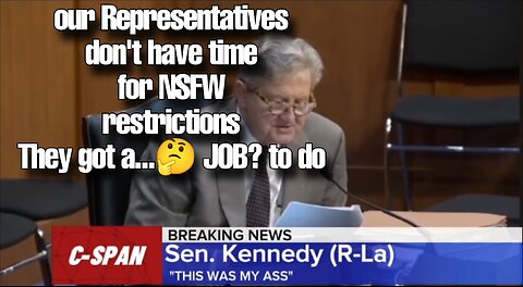 WHY YOU should watch 📺C-SPAN Sen Kennedy goes BUCKWILD with his graphic ERRORIC speech #fuuny