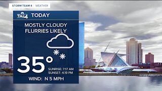 More flurries Thursday, with a beautiful Friday in store