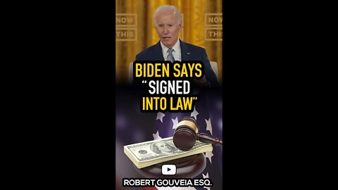 Biden Forgets What He "Signed Into Law" #shorts
