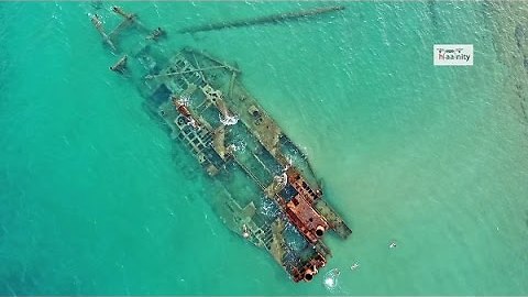 Drone in Greece captures magnificent footage of shipwreck