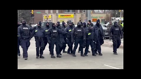 *POLICE PUSH** 🇨🇦AMBASSADOR BRIDGE🇨🇦 (superbowl sunday)