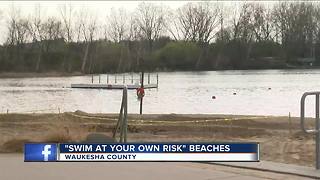 "Swim at your own risk" beaches in Waukesha