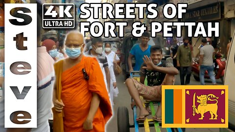 STREET WALK - PETTAH & FORT District COLOMBO - Sri Lanka in 4K 🇱🇰