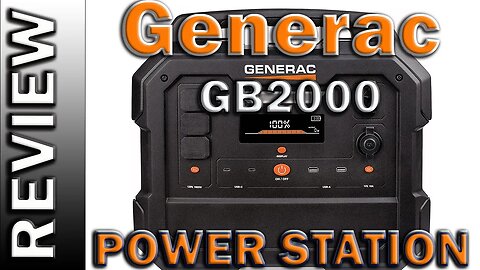 Generac 8026 GB2000 2106Wh Portable Power Station with Lithium-Ion NMC Battery Power Solar Generator