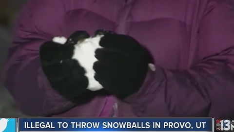 Don't throw snowballs in Provo, Utah