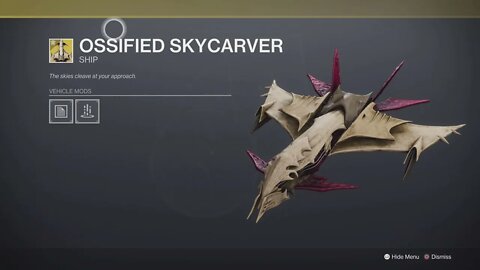 Destiny 2 - Ossified Skycarver- Master Kings Fall Triumph 'One True King' Reward