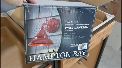 Cannon Farm - Red Wall Lantern for Kitchen Sink