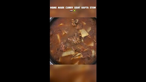 Home Made Curry Goat Kafta Stew