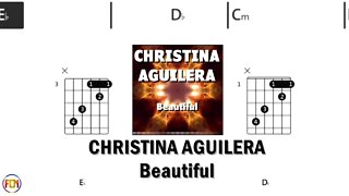 CHRISTINA AGUILERA Beautiful FCN GUITAR CHORDS & LYRICS
