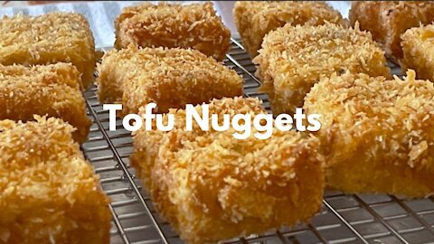 How to make Vegetarian Tofu Nuggets/Chicken Nugget Without Chicken/Finger food如何做麥克雞塊但沒雞肉/素食豆腐雞塊