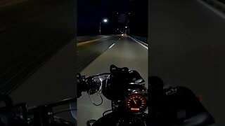 riding my motorcycle over Mackinac bridge at night