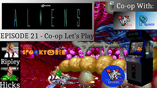 Retro Arcade Gameplay | Aliens | Arcade Let's Play - Spooktober 2022 Co-Op Gameplay |