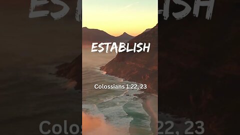 TODAY’S WORD: ESTABLISH ✝️👣