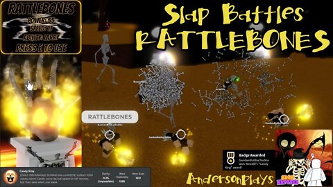 AndersonPlays Roblox [🎃] Slap Battles👏 - How To Get Rattlebones And Showcase