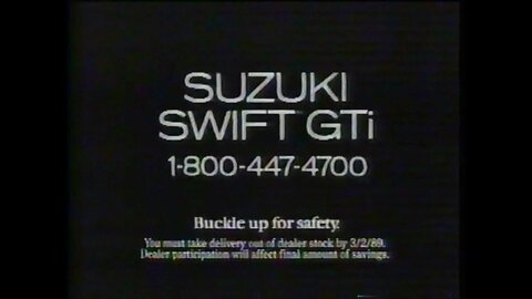 SUZUKI - SWIFT GTI (1989) [#thriftrips #VHSRIP #theVHSinspector]