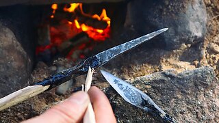 Crafting Primitive Arrows Using Hand Tools - Bushcraft Forge #shorts