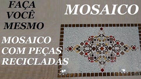 MOSAICO COM PASTILHAS DE VIDRO E PEÇAS DE MDF CORTE A LASER @lucibuzo