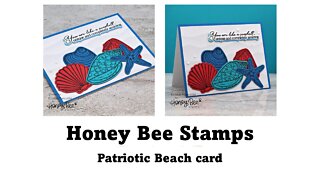 Honey Bee Stamps | Patriotic Seashells