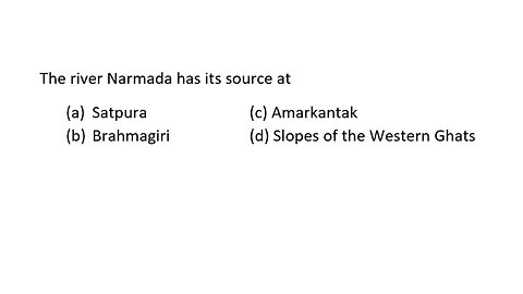 MCQ The river Narmada has its source at