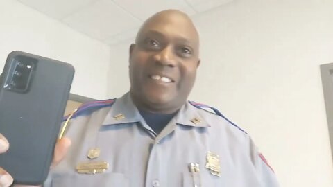 Mississippi Bureau of Investigations Captain pulls out his phone to record Journalist