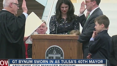 GT BYNUM SWORN IN AS TULSA'S 40TH MAYOR