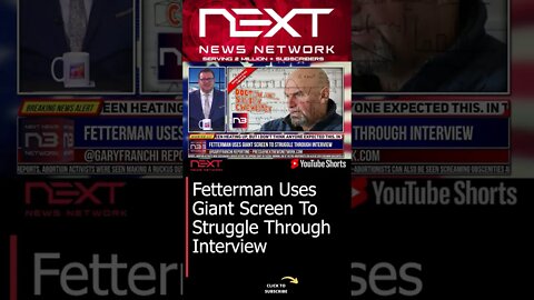 Fetterman Uses Giant Screen To Struggle Through Interview #shorts