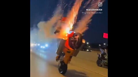 Dude On A Motorcycle Has A Deathwish But He'll Look Awesome As He Crashes And Goes To Heaven One Day