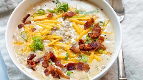 The Best Ever Cheese Burger Soup Recipe in World