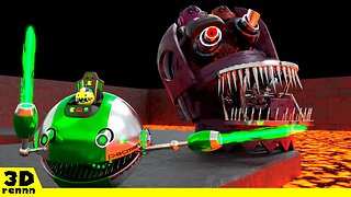 Pacman & Chain Chomp VS GIANT ROBOT GHOST | FINAL DUEL!!!