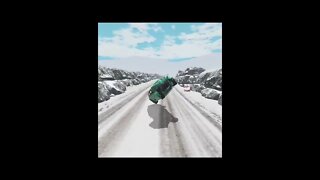 |MiniBeamNG/ Cars Snow Jump #13 BeamNG.Drive #Shorts