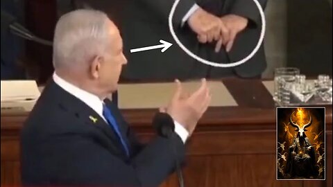 suspicious hand gesture caught during Netanyahu's speech at US congress