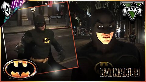 GTA 5 Custom Ped Showcase: Michael Keaton BATMAN defends Los Santos!🦇