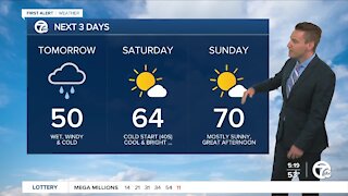 Metro Detroit Forecast: Nice day today; cold, wet, and windy tomorrow