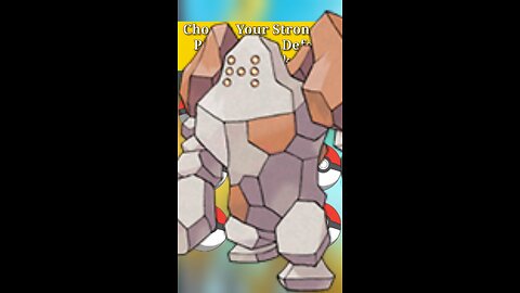 Choose Your Strongest Pokemon To Defeat Regirock