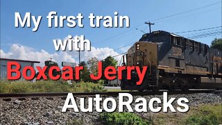CSX autoracks first train with Boxcar Jerry