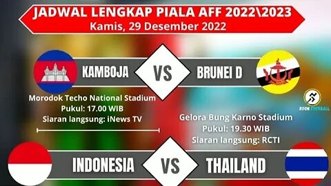 Jadwal Lengkap Piala Aff 2022 | Dan Pembagian Grup Piala Aff 2022